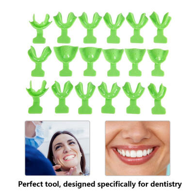

Greensen 18pcsset Dental Edentulous Jaw Impression Trays FullComplete Denture Teeth Repair Kit
