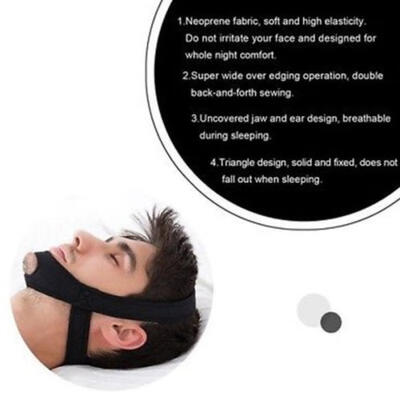

Stop Snoring Solution Chin Strap Belt Anti Snore Jaw Apnea Belt Sleep Support