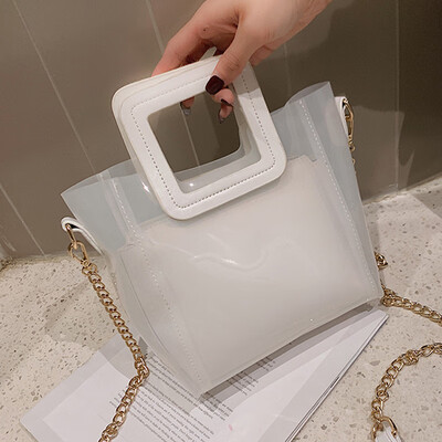 

Summer jelly women2019 new style Korean style high-capacity transparent all-in-one bag