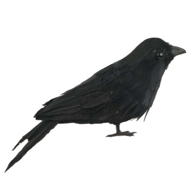 

Stuffed Feathered Black Raven Crow Bird Decoration Fancy Dress Halloween