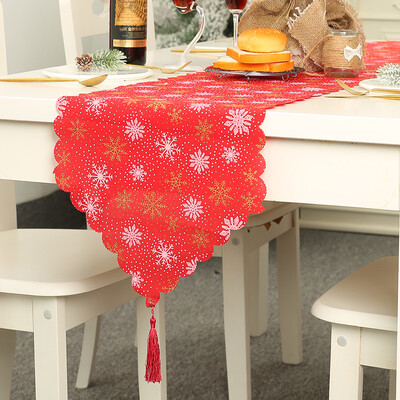 

Toponeto Christmas Decoration Linen Printed Table Flag Tablecloth Tablecloth Placemat