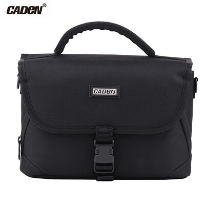 

CADEN Padded Camera Bag Zippered Design Shockproof Black for Nikon Canon Sony DSLR Cameras Lenses Medium Size