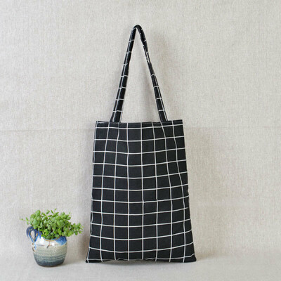

Women Student Cotton Linen Fashion Shoulder Tote Handbag Eco Shopping Large Capacity Shopping Bags