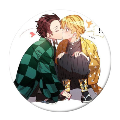 

zhongjiany Anime Demon Slayer Kimetsu no Yaiba Kamado Tanjirou Pin Button Brooch Badge