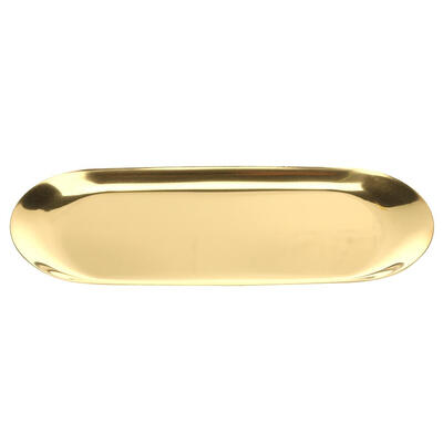 

Nordic Oval Stainless Steel Storage Tray Snack Jewelry Metal Home Organizer