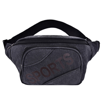 

Tailored Men Canvas Pockets Women Messenger Bag Outdoor Sports Bag Mobile Phone Bag
