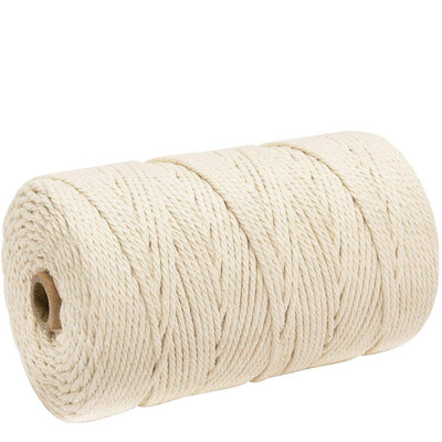 

〖Follure〗3mm x 200m Macrame Cotton Cord for Wall Hanging Dream Catcher