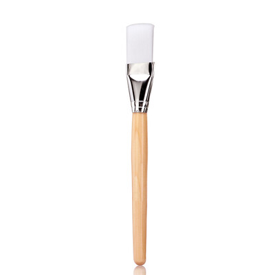 

1pc Facial Mask Brush Wood Handle Soft Fiber Hair Foundation Brush Beauty Cosmetic Tool