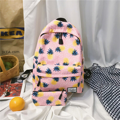 

Summer Girl Heart Bag Ins Korean Edition High School Students Backpack Sen Department Waterproof Nylon Shoulder Bag