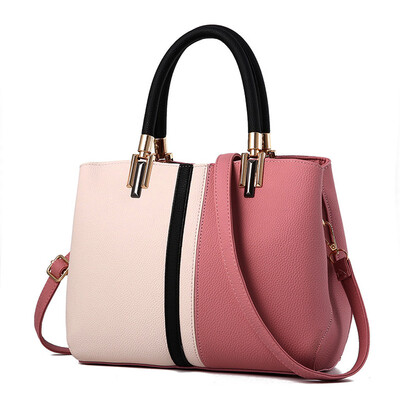 

Tailored Womens Ladies Fashion Leisure Contrast Color Large Capacity Handbag