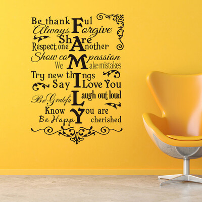 

〖Follure〗FAMILY Wall Sticker Decor Living Room Decals