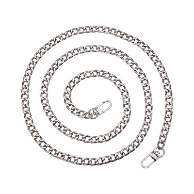 

PH PANDAHALL 1 Box Bag Strap Chains Iron Curb Link Chains with Swivel Lobster Claw Clasps