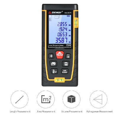 

SNDWAY Handheld Digital Laser Distance Meter Portable Mini Range Finder High-precision Rangefinder with 30 Groups Data Storage LCD