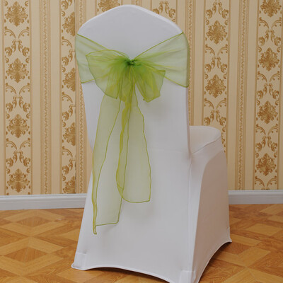 

Toponeto Flower Bow Chair Back Cover Net Sash Back Ties Elegant Party Decor Multi-color
