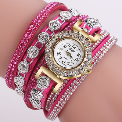 

European new style circle bracelet watch Korean velvet full diamond alloy womens fashion watch