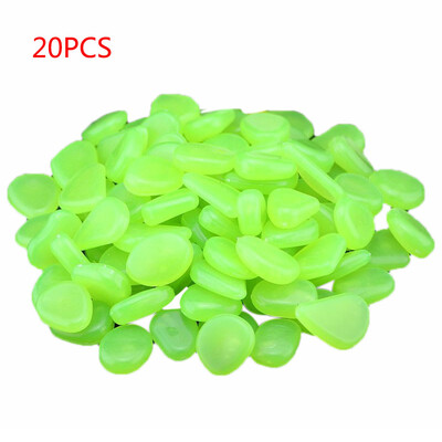 

Toponeto 20 Glow in Dark Pebbles Stone Home Garden Walkway Aquarium Fish Tank Valentine