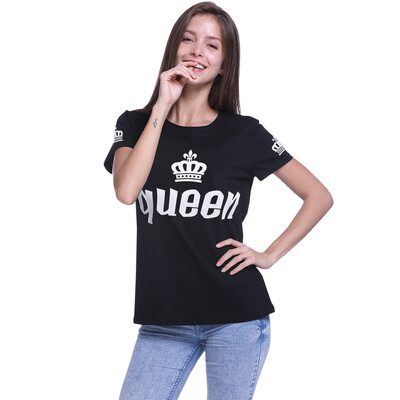 

1PCS King Queen Couple Matching Shirts With Sleeve Print