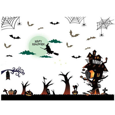 

Greensen Self-Adhesive Wall Sticker Decal for Halloween Festival Window Display Living Room Decoration