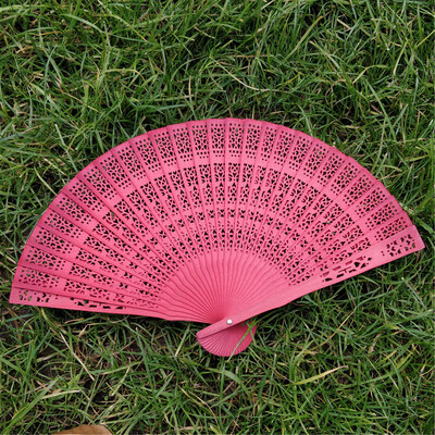 

〖Follure〗Wedding Hand Fragrant Party Carved Bamboo Folding Fan Chinese Style Wooden
