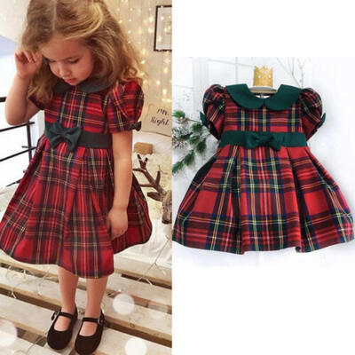 

UK Xmas Toddler Kid Baby Girls Christmas Pageant Bow Tutu Dress Princess Clothes