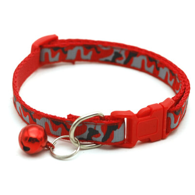 

Adjustable Kitten Collar Camouflage Bell Camo Cat Pet Puppy Snap Buckle Useful