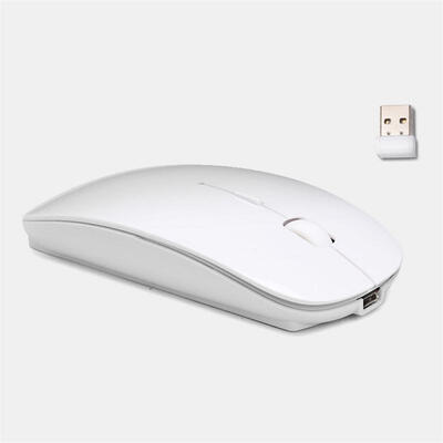 

Ergonomic USB Optical Rechargeable Mouse 24G Wireless Ultra Thin Mute Mouse For Laptop PC