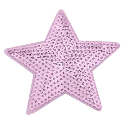 

Love Five-Pointed Star Sequined Cloth Stickers Embroidered Stick-on Patch Clothing Sewing Accessories