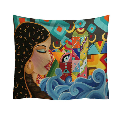 

Toponeto Fashion Tapestry Retro Woman Portrait Style Decorative Tapestry Home Decor