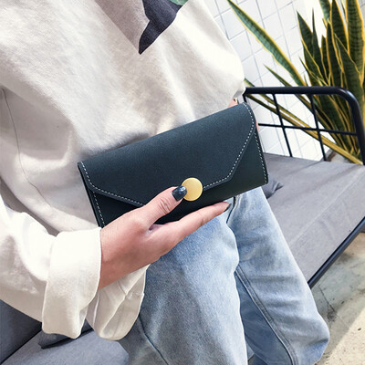 

Tailored Womens Fashion Round Hasp Long Wallet Card Holder Billfold Purse BK