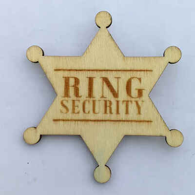 

Wood Ringer Bearer Gift Ring Security Badge Pin for Wedding Rustic Wooden Ring Bearer Gift