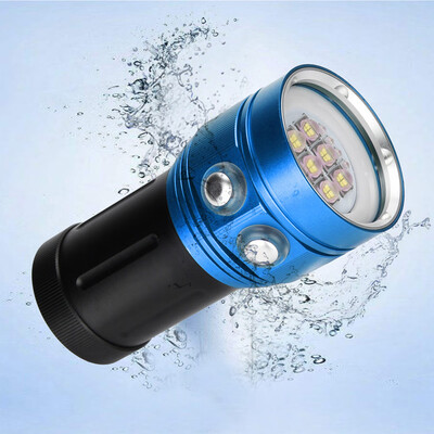 

Saidsome Diving Flashlight Light Torch Photography 100M Underwater 4x Red4x purple LED flashlight lamp