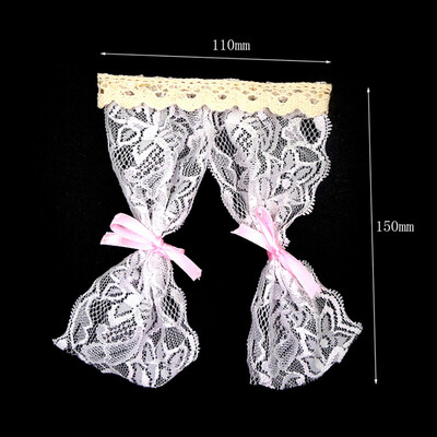 

YIWULAMiniature Curtain 112 Mini Dollhouse Vintage Lace Curtain Cute Doll House