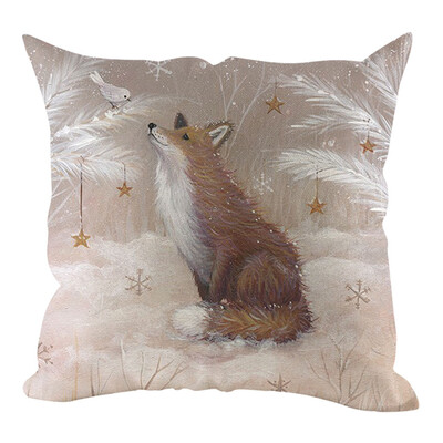 

Siaonvr Christmas Pillow Cover Pillowcases Decorative Sofa Cushion Cover Home Decoration