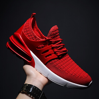 

Summer new mens shoes high-quality fashion sports shoes breathable flying woven luminous shoes large size