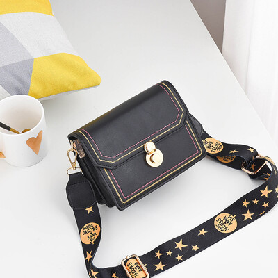

Shangxin Little Womens Korean Fashion Womens Bag with Wide Shoulder Belt Slant Bag All-in-One Shoulder Bag Tide