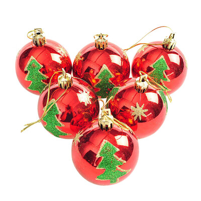 

Gobestart 6Pcs Christmas Balls Baubles Party Xmas Tree Decorations Hanging Ornament Decor