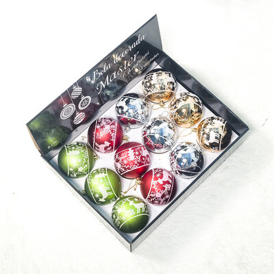 

Tailored 12PCS Christmas Tree 8cm Ball Bauble Hanging Home Party Ornament Decor
