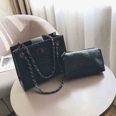 

Tailored Fashion Women Crocodile Pattern Mother Bag Shoulder Bag Chain Handbag Messenger