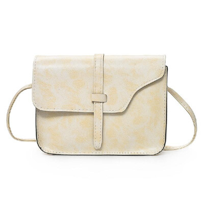 

New Vintage Women Crossbody Bag Flap Over Belt Front Messenger Shoulder Bag PU Leather Small Bag