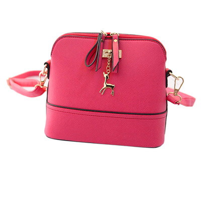

Women Shell Shape Messenger Bags Fashion Small Bag With Deer Toy Bag Women Shoulder Bags Casual Leather Handbag T20