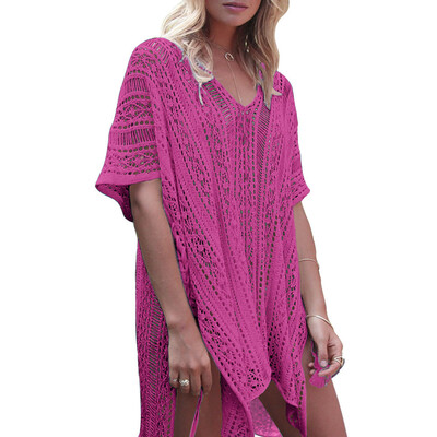 

Roseonmyhand Women Bathing Beach Cover Up Dress Bikini Swimsuit Swimwear Crochet Smock