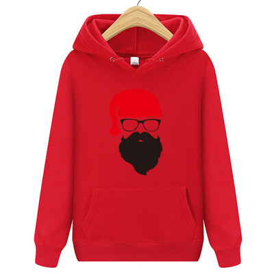 

Tailored Women Long Sleeve Santa Claus Print Loose Hoodie Fleece Automn&Winter Blouse