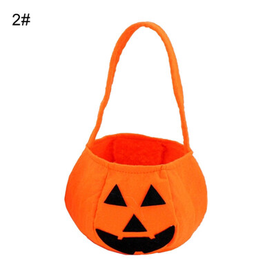 

Halloween Trick or Treat Smile Face Pumpkin Handheld Candy Bag Handbag Pouch