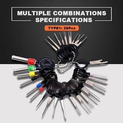 

Siaonvr 26PC Wire Terminal Removal Tool Car Electrical Wiring Crimp Connector Pin Kit