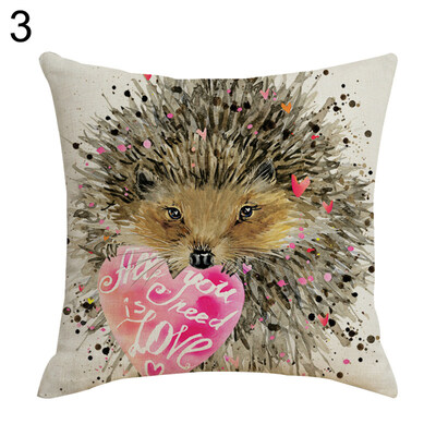 

Deer Giraffe Hedgehog Lion Pillow Case Cushion Cover Sofa Bed Car Cafe Decor