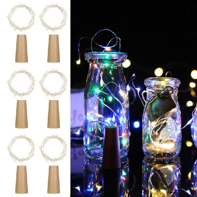 

String Lights Bottle Stopper Atmosphere Lamp 2Meters 20 LED Copper Wire Fairy White Twistable String Light for Christmas Holiday F, String Lights Bottle Stopper Atmosphere Lamp 2Meters 20 LED Copper Wire Fairy White Twistable String Light