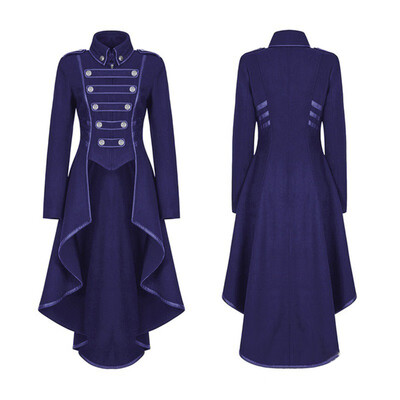 

Womens Gothic Tailcoat Steampunk Jacket Tuxedo Suit Victorian Costume Irregular