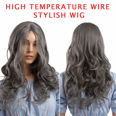 

〖Follure〗Natural Gradient Gold Medium Length Straight Hair Fashion Female Human Hair Wigs