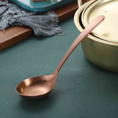 

Toponeto Rainbow Stainless Steel Soup Spoon Mixing Drinking Tools Metal Big Dessert