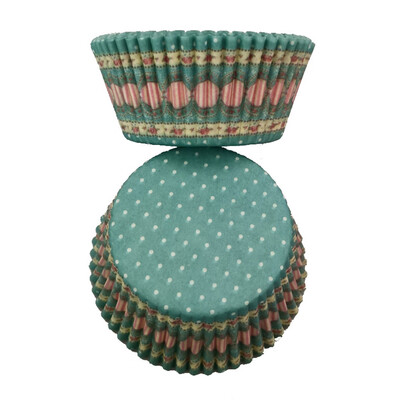 

100PCS Rainbow Series Wave Edge Greaseproof Chocolate Cake Baking Paper Muffin Cup Cupcakes PapersH01